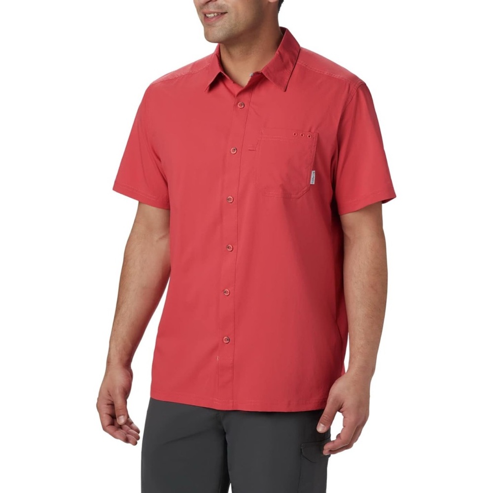 EUC Men’s Columbia Sportswear PFG Sunset Red Slack Tide Camp Shirt Size XL